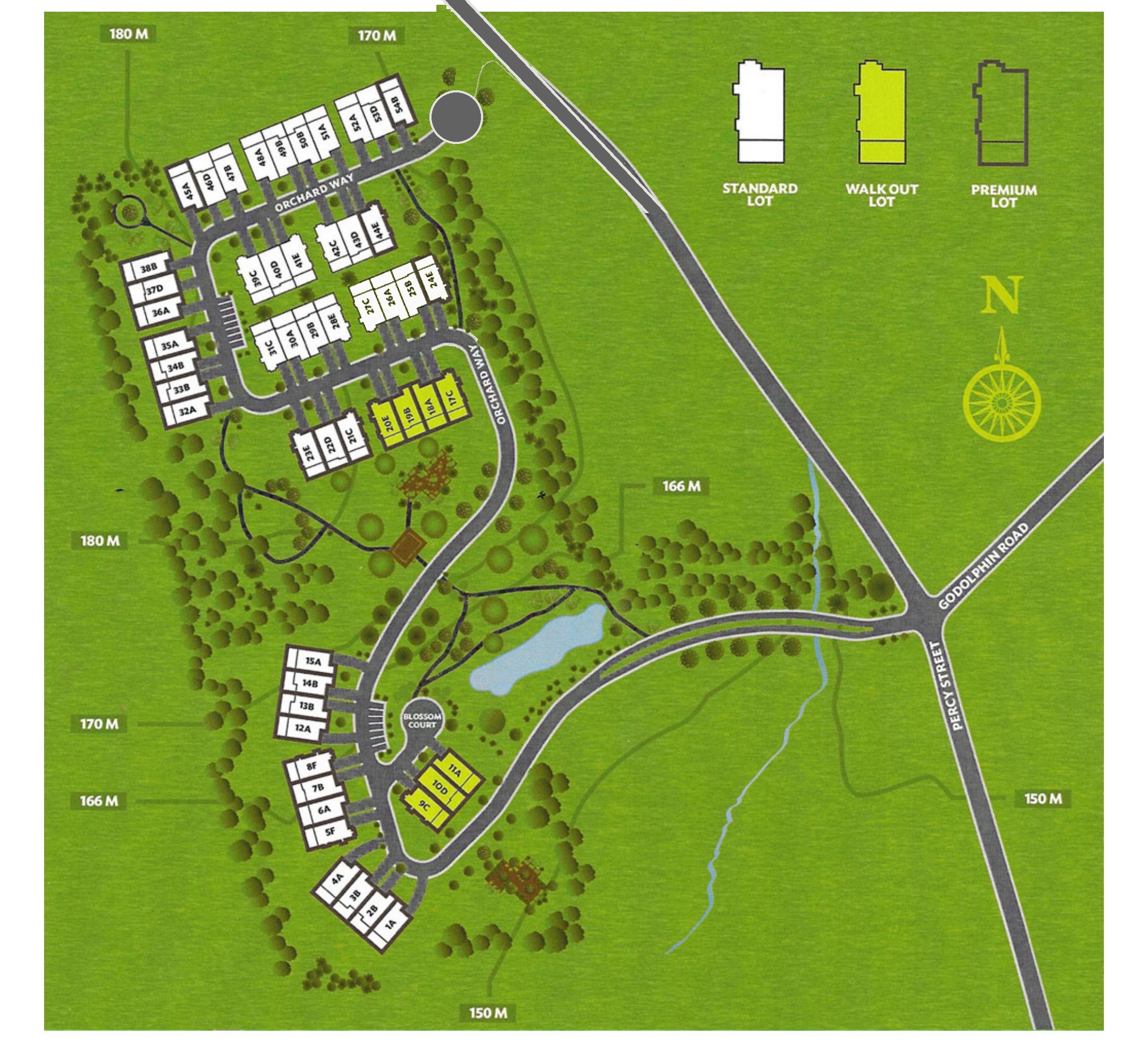 Orchard Hill Country Townhomes — official community site plan